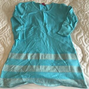 Blue & Silver Takeout Girls Sweater Dress - Small/7